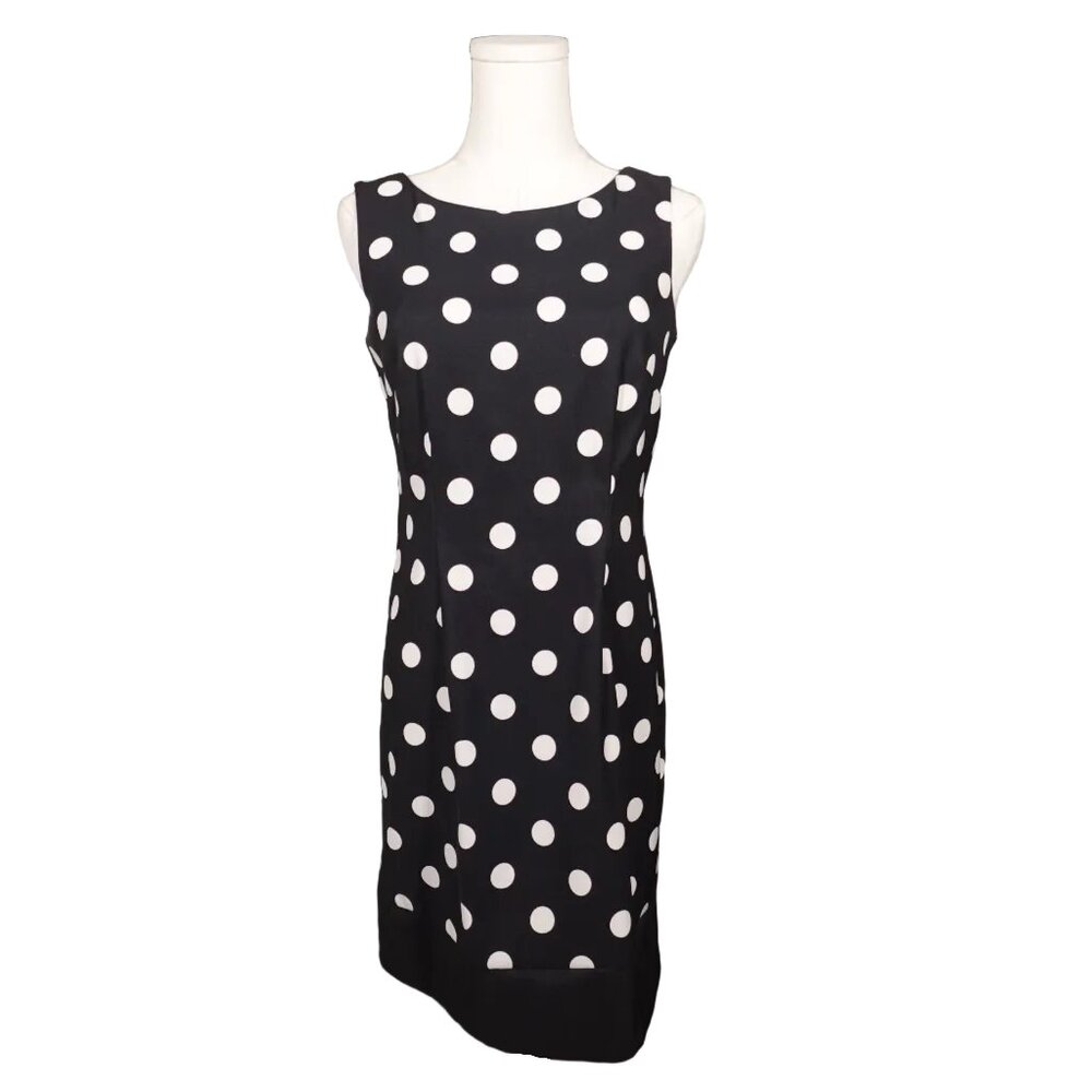 Alyx Limited Retro Black and White Polka Dot Sleeveless Dress (Size 6P)